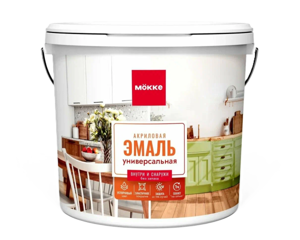 Эмаль акриловая п/гл. МОККЕ универсальная, ПРИБРЕЖНЫЙ КАМЫШ, 0,8 кг