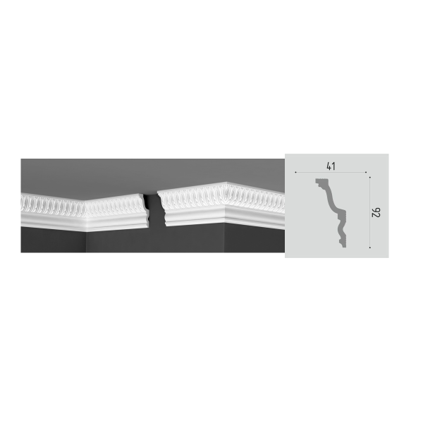 Плинтус потолочный  Де-Багет Декор ДП 35/100 (32шт) НП ССС