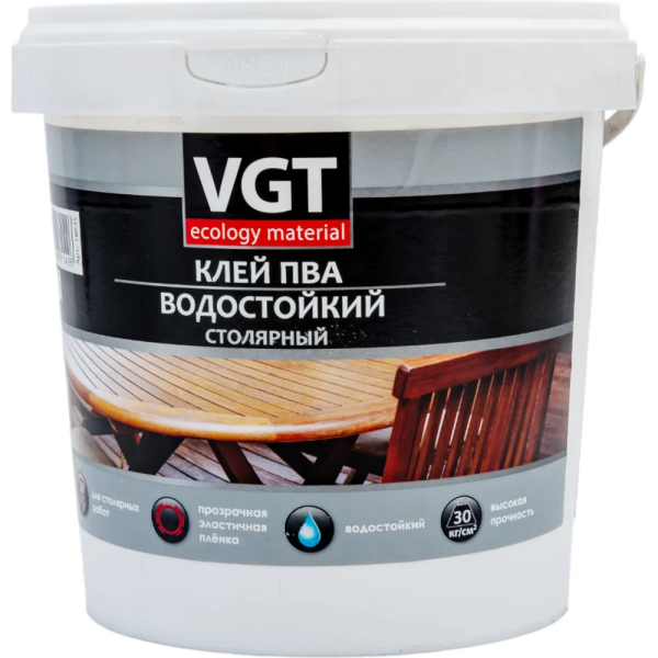 Клей ПВА водостойкий ВГТ 1кг