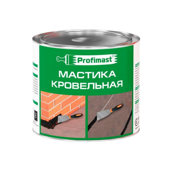 Мастика кровельная PROFIMAST   2л/1,8кг/металл (6)