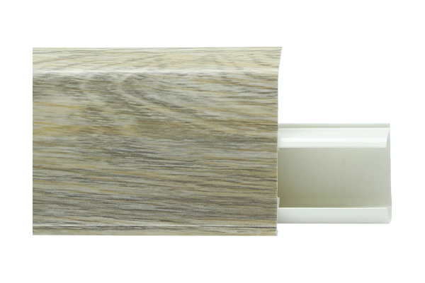 Плинтус напольный со съемной панелью QUADRO №518 Дуб Нуар 55мм*2,2м (40)