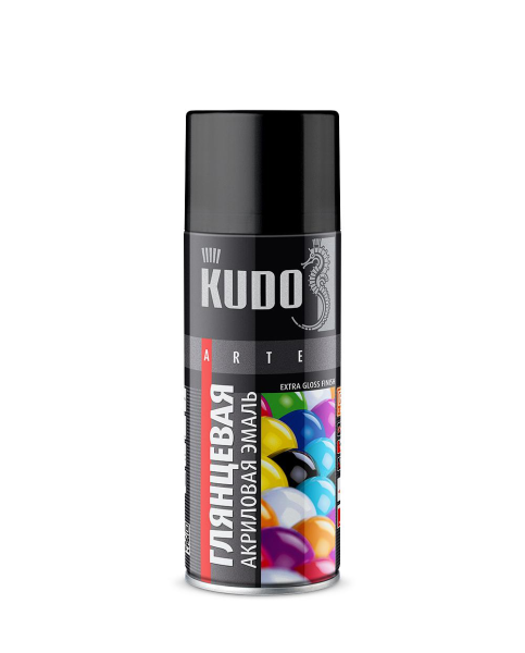 Эмаль универсальная акриловая белая высокоглянцевая "KUDO" KU-A9003 (12) ССС
