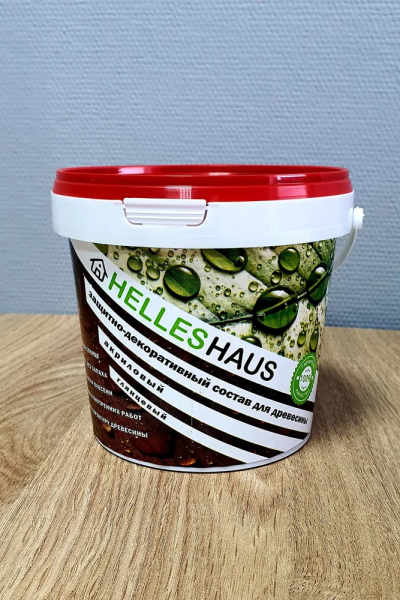 Пропитка на водной основе "HELLES HAUS" белый  1кг (5)