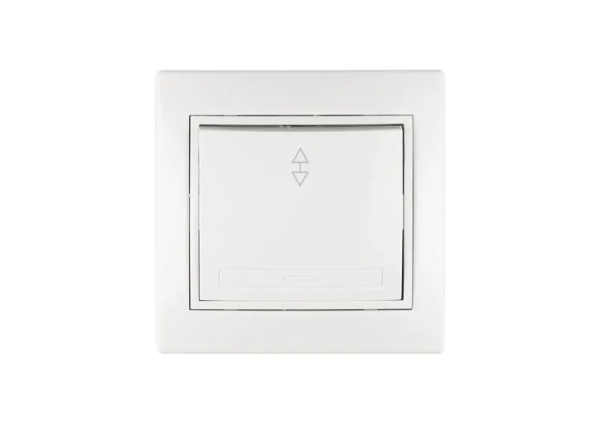 Выключатель 1 клавишный  проходной белый СП TANGO 10А, 250В