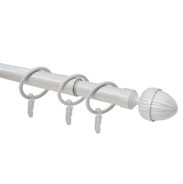 Телескоп.однорядн.карниз, Наконечник Орех, Жемчуг, 16/19мм ,160-320см,