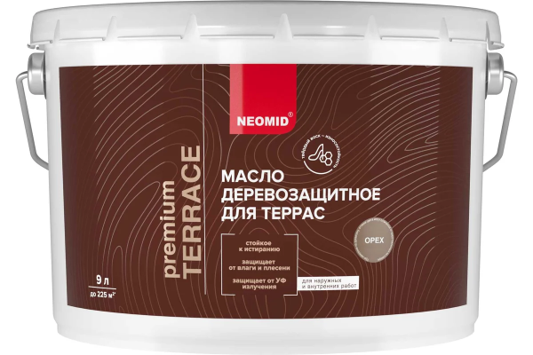 Масло  для террас "NEOMID PREMIUM TERRACE" орех 9,0 л