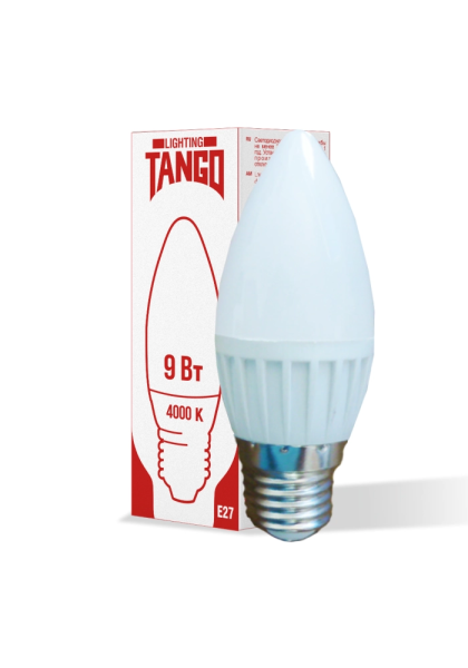 Лампа светодиодная TANGO свеча 9W E27 4000K 220V (TANGO LED C37-9W-E27-W)