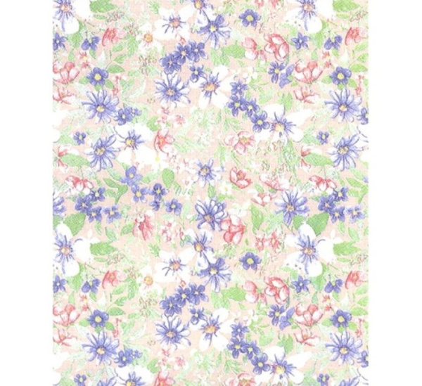 8406 Пленка 0,45*8м самокл.HONGDA цветы полянка беж. COLOR DECOR