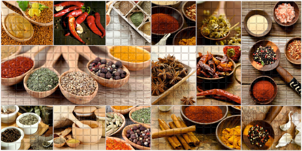 Панель ПВХ Мозайка "Специи" 0,3мм 955х488мм (10) Регул ССС