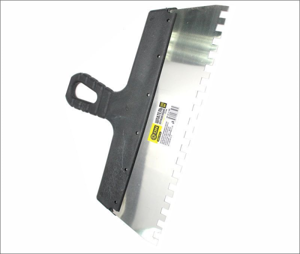 ON Шпатель нержавеющий пластиковая ручка 300мм зуб 8мм