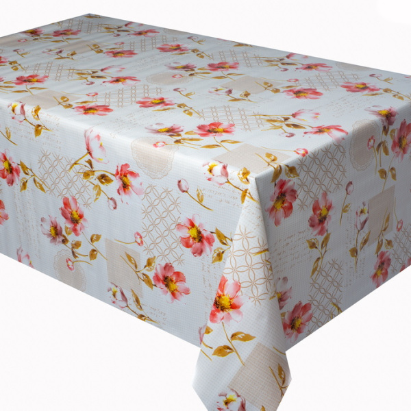 Скатерть ПВХ на нетканной основе Dekorelle Maria 019, разм. 1,8x1,4м