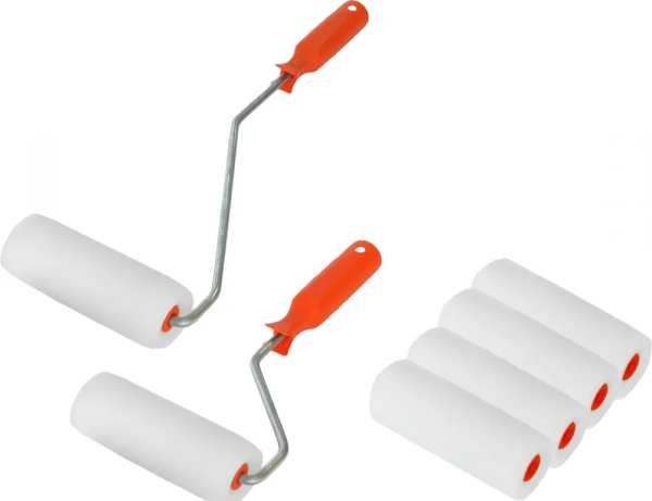 Набор "Бравый бригадир" 2 ручки+6 роликов поролон, 100мм, "B.E. mini" (40шт/уп) ССС