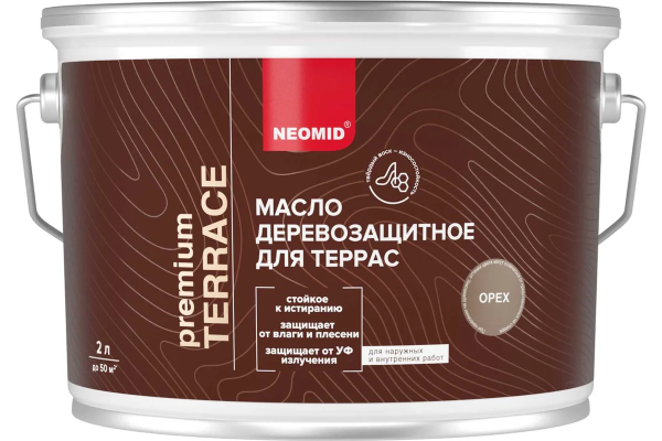 Масло  для террас "NEOMID PREMIUM TERRACE" орех 2,0 л