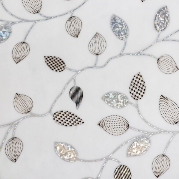 Клеенка силиконовая Dekorelle 129-SW (серебро/белый фон) 1,0*20м