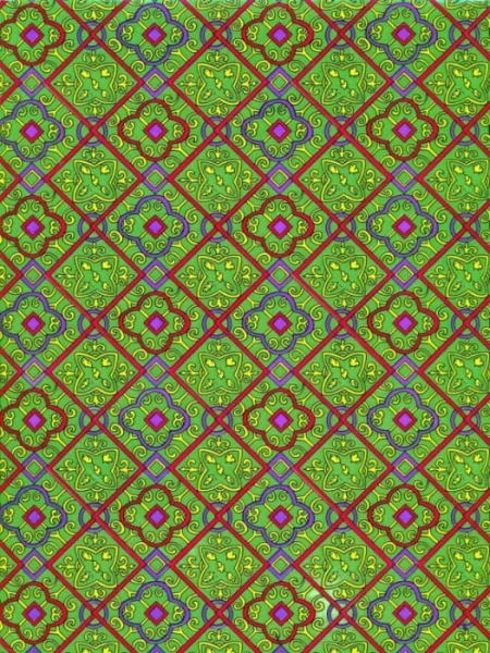 9007 Пленка 0,45*8м витражная самокл.HONGDA мелк зел-красный COLOR DECOR