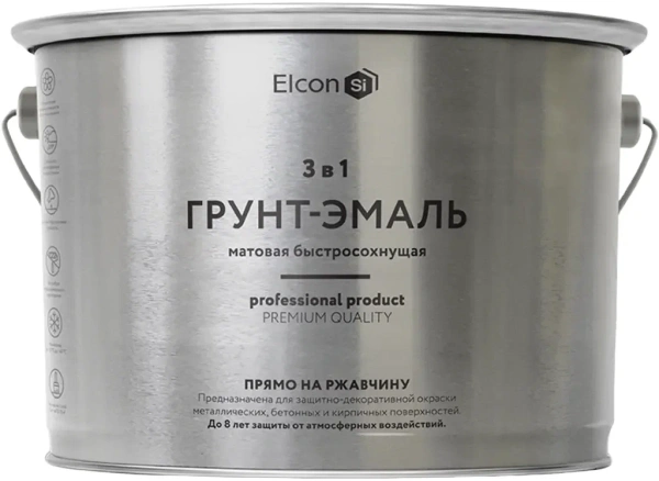 Грунт-эмаль по ржавчине 3в1 "Elcon" бежевая матовая  RAL 1015  2кг