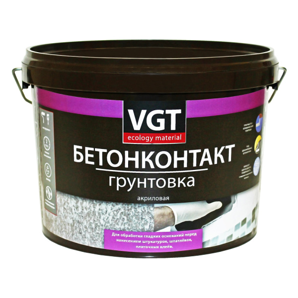 Грунтовка ВД-АК-0301 "Бетоноконтакт" белая ВГТ 16кг.