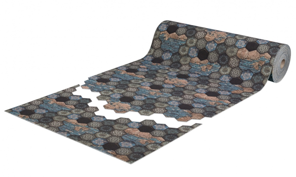 Коврик-дорожка SHAHINTEX DIGITAL PRINT  (29) "Соты Лофт кирпич" 100 х 1500