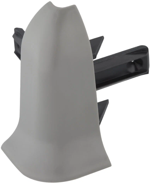 Угол наружный с держателем к плинтусу "WIMAR" 58мм Серый (уп. 2шт)