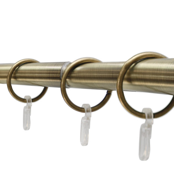 Телескоп.двухряд.карниз, Наконечник Орех, Золото антик, 16/19мм ,160-320см,