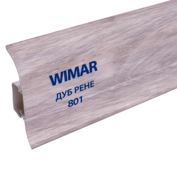Плинтус напольный с кабель-каналом "WIMAR" №801 Дуб рене 58мм (40)
