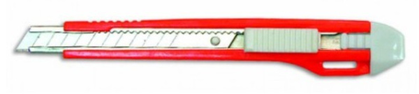 Нож с 9мм лезвием, с металл. ведмой, авто фикс. 9мм (60)