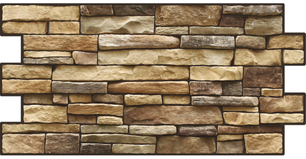 Панель ПВХ "Сланец бурый" 960х476мм (10)