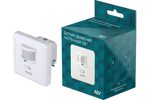 Датчик движения REV Ritter DDV-4 160°. Встраиваемый. Цвет: белый.