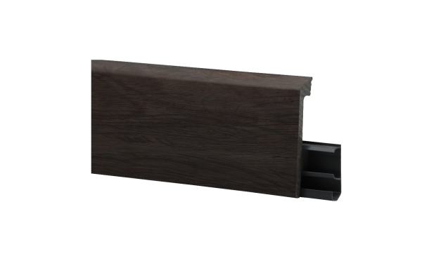 Плинтус HDPS напольный WINART PRO универсальный монтаж 80мм 2,0 м Quatro Венге Африка (20)