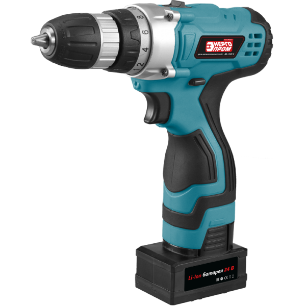 Дрель шуруповерт аккумуляторная "ЭНЕРГОПРОМ Home Master" ДА-12/2Li (синий квадрат)