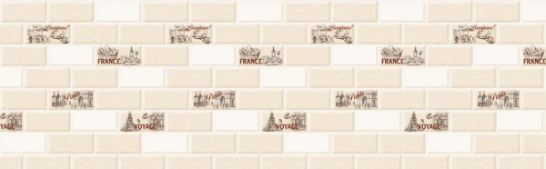 Фартук "Париж" ABS-пластик (термоперевод) 3000*600*1,5мм