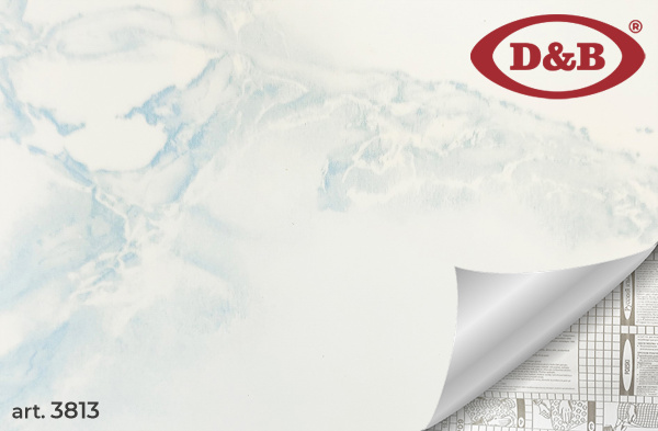 3813 Пленка самоклеящаяся D&B 0,45*8м мрамор светло - голубой  /20