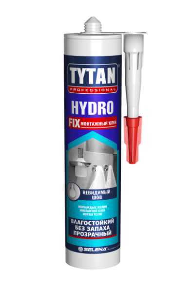 Клей  монтажный "Tytan Professional" Hydro Fix прозрачный 310мл (12)