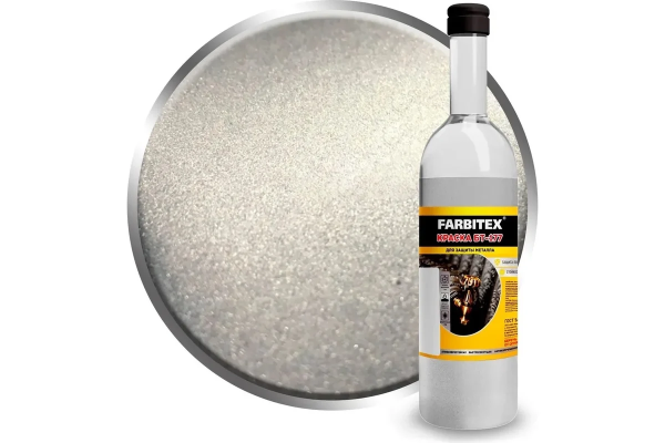 Краска БТ-177 серебрянка 0,5л FARBITEX (12) (стекло)