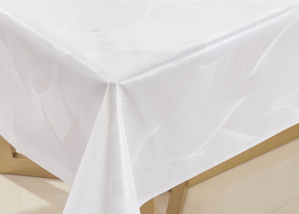 Клеенка ПВХ на тканевой основе Dekorelle Aurora 063 белый, разм. 1,4х20м