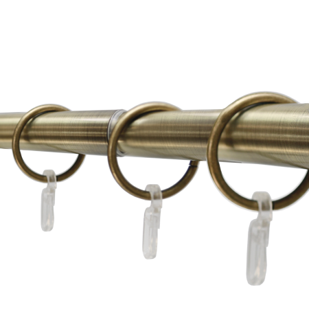 Телескоп.двухряд.карниз, Наконечник Классика, Золото антик, 16/19мм ,160-320см,