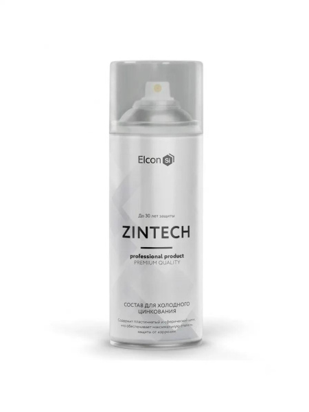 Цинконаполненная грунт-эмаль "Elcon Zintech Alume" аэрозоль 520мл 