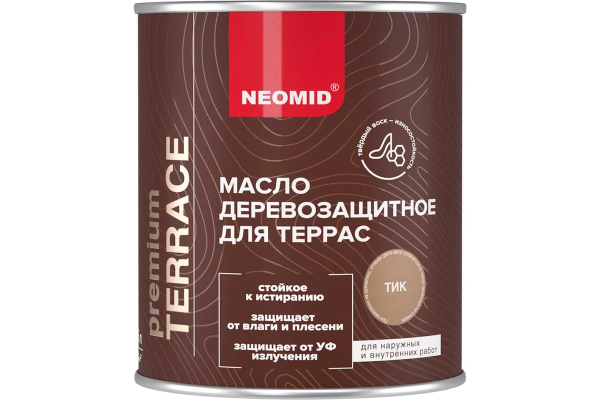 Масло  для террас "NEOMID PREMIUM TERRACE" тик 0,75л