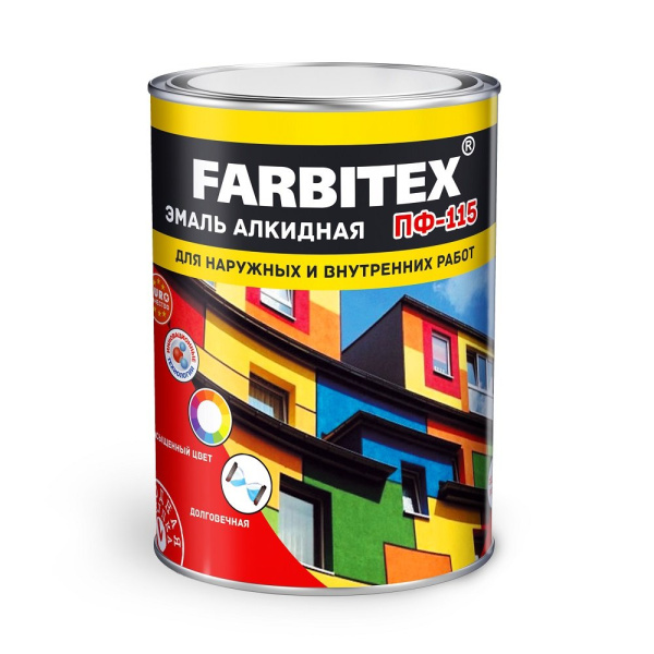 Эмаль светло-голубая ПФ-115 "FARBITEX" 2,7кг (6) ССС