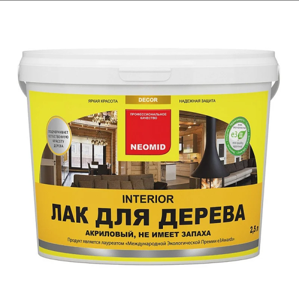 Лак для дерева антисептический для наружных работ "Неомид Exterior" 2,5(4)