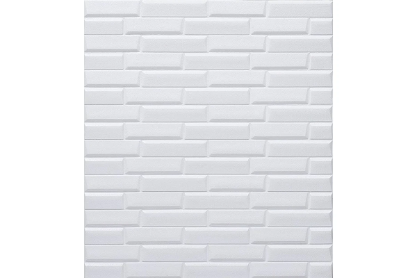 Самоклеящаяся 3D панель Dekorelle 008 белый, разм. 70x77см, толщина 3мм (10шт)