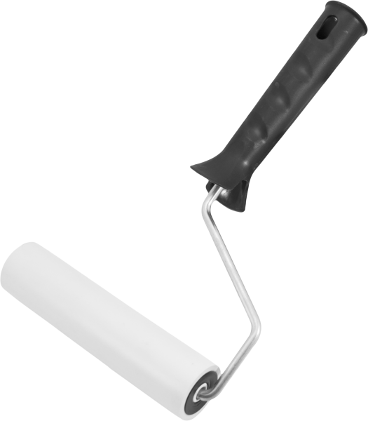 Валик для прикатки обоев белый, пенополиуретановый 150мм, ручка 6мм ССС