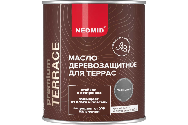 Масло  для террас "NEOMID PREMIUM TERRACE" графитовый 0,75л
