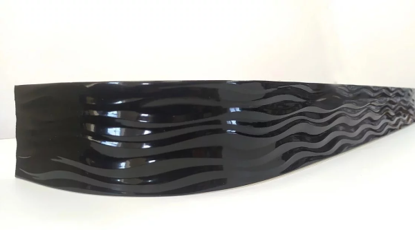 Карниз потолочный 3-х ряд. 4,0м с блендой+повороты "Бриз 70мм" "BroDecor"  №44  черный ССС