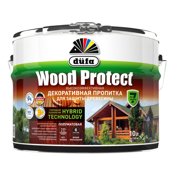 Пропитка "Dufa WOOD PROTECT" белая  2,5л (2)  "НЕ ГРУЗИМ ПРИ -С°"