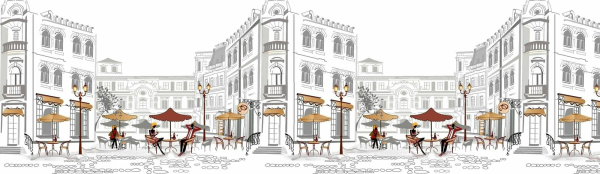 Фартук самокл. Уличное кафе 3000мм*600мм