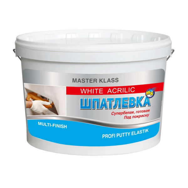 Шпатлевка фасадная "Строймастер" супербелая  7кг (голуб. этикетка)