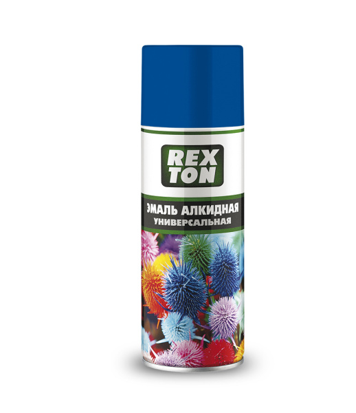 Эмаль универсальная синяя REXTON аэрозоль 520мл (12) (RT-100.90)