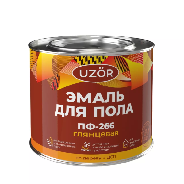 ЭмальПФ-266 красно-коричневая "UZOR" 1,8кг (6) ССС