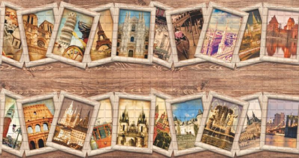 Панель ПВХ Мозайка "Путешествие" 0,3мм 955х488мм (10) Регул ССС